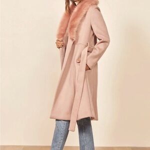Reformation Coat Somerset Wool - Pink - Medium - Retailed $345 - Pre-owned $150